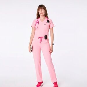 FIGS Pink Scrub Set XXS